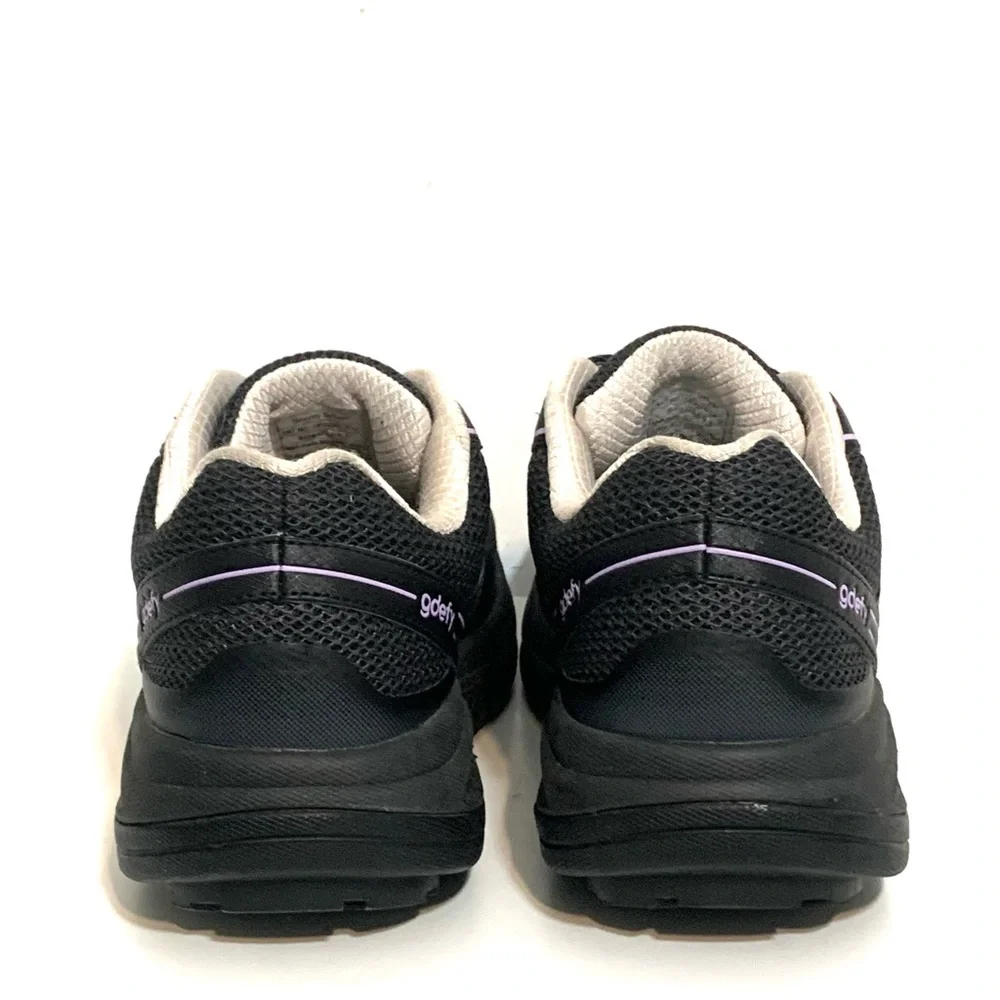 Women's Black and Lilac Walking Sneakers